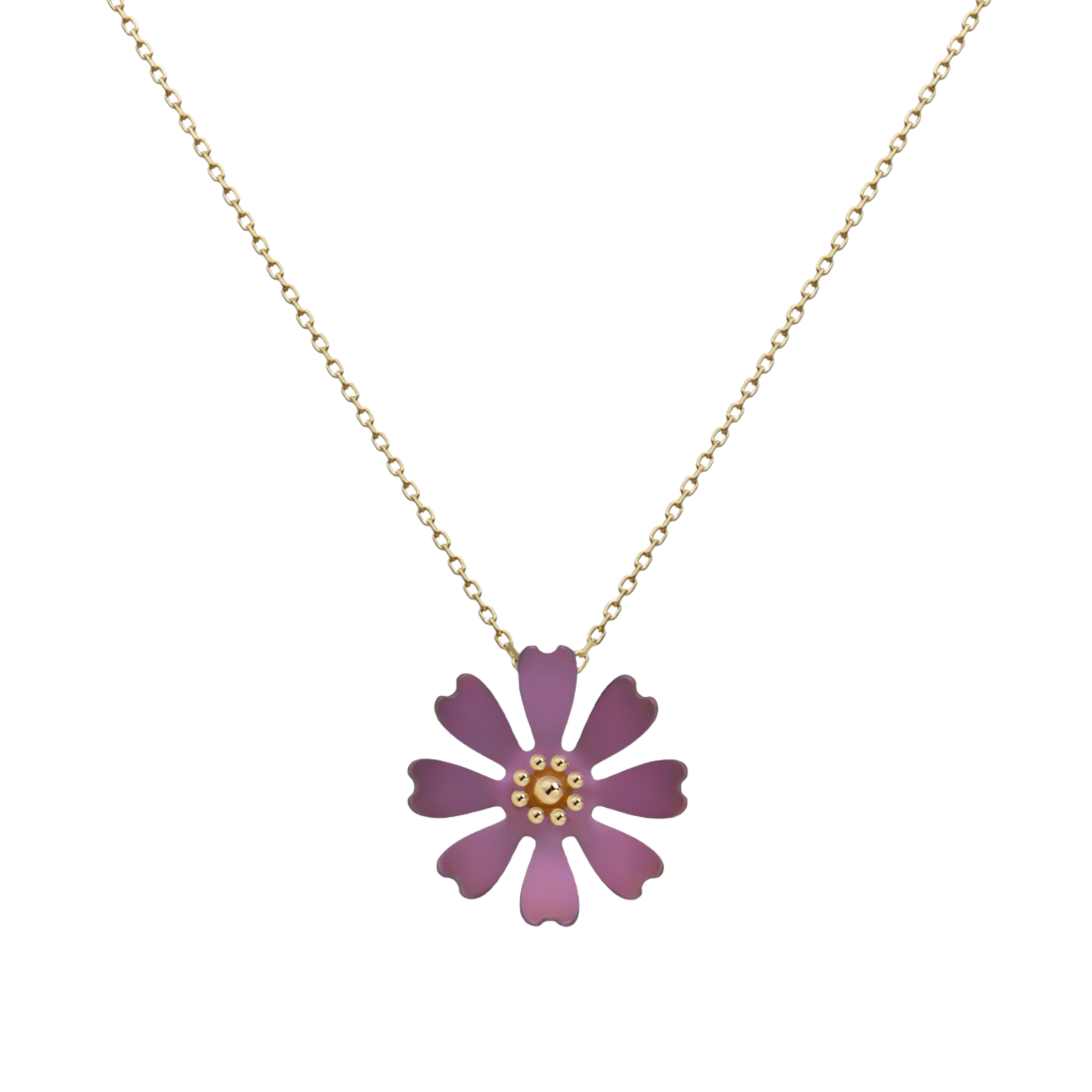 Purple Flower Necklace