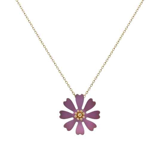 Purple Flower Necklace
