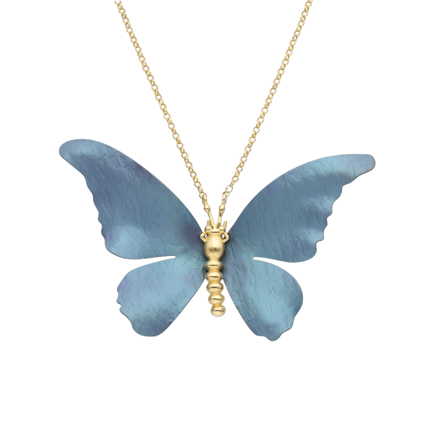 Blue Butterfly Necklace